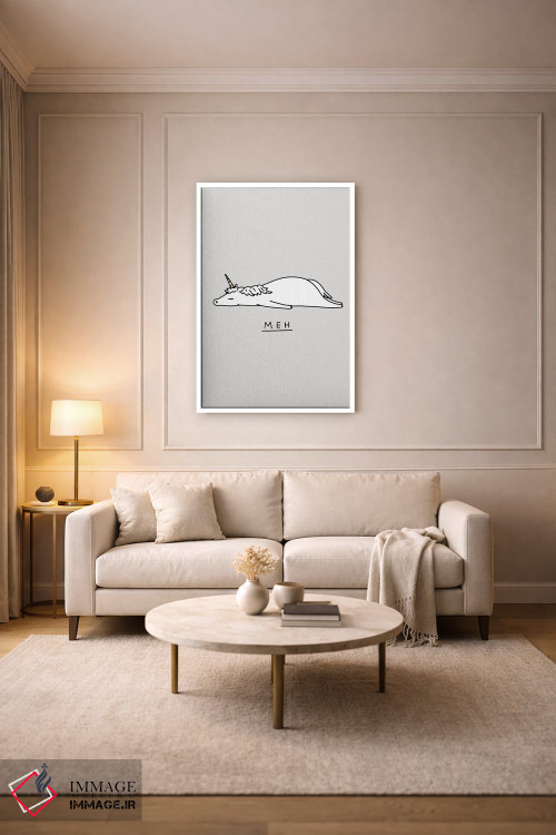 تابلو دکوراتیو جانوران احساساتی: تک شاخ اثر لیم هنگ سوی - D4W