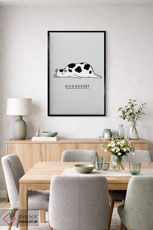 تابلو مدرن جانوران احساساتی: گاو اثر لیم هنگ سوی - D6B