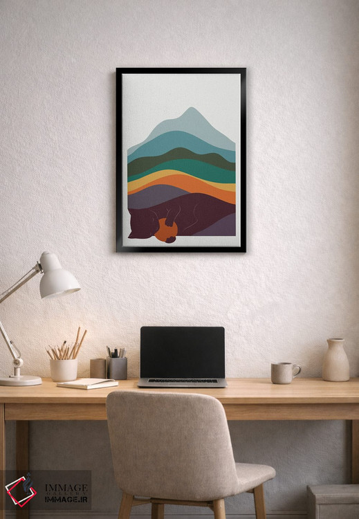 تابلو مینیمال منظره گربه شماره ۸ اثر لیم هنگ سوی - D2B