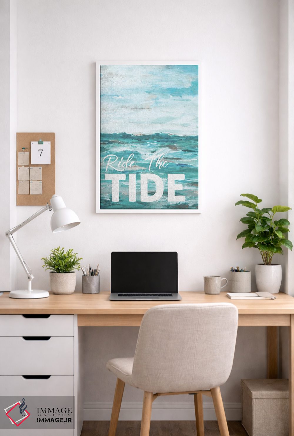 تابلو انتزاعی سوار موج شدن اثر ال. هیویت - D4W