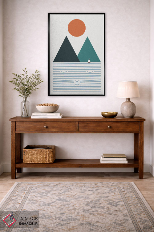 تابلو مینیمال منظره گربه شماره ۹ اثر لیم هنگ سوی - D4B