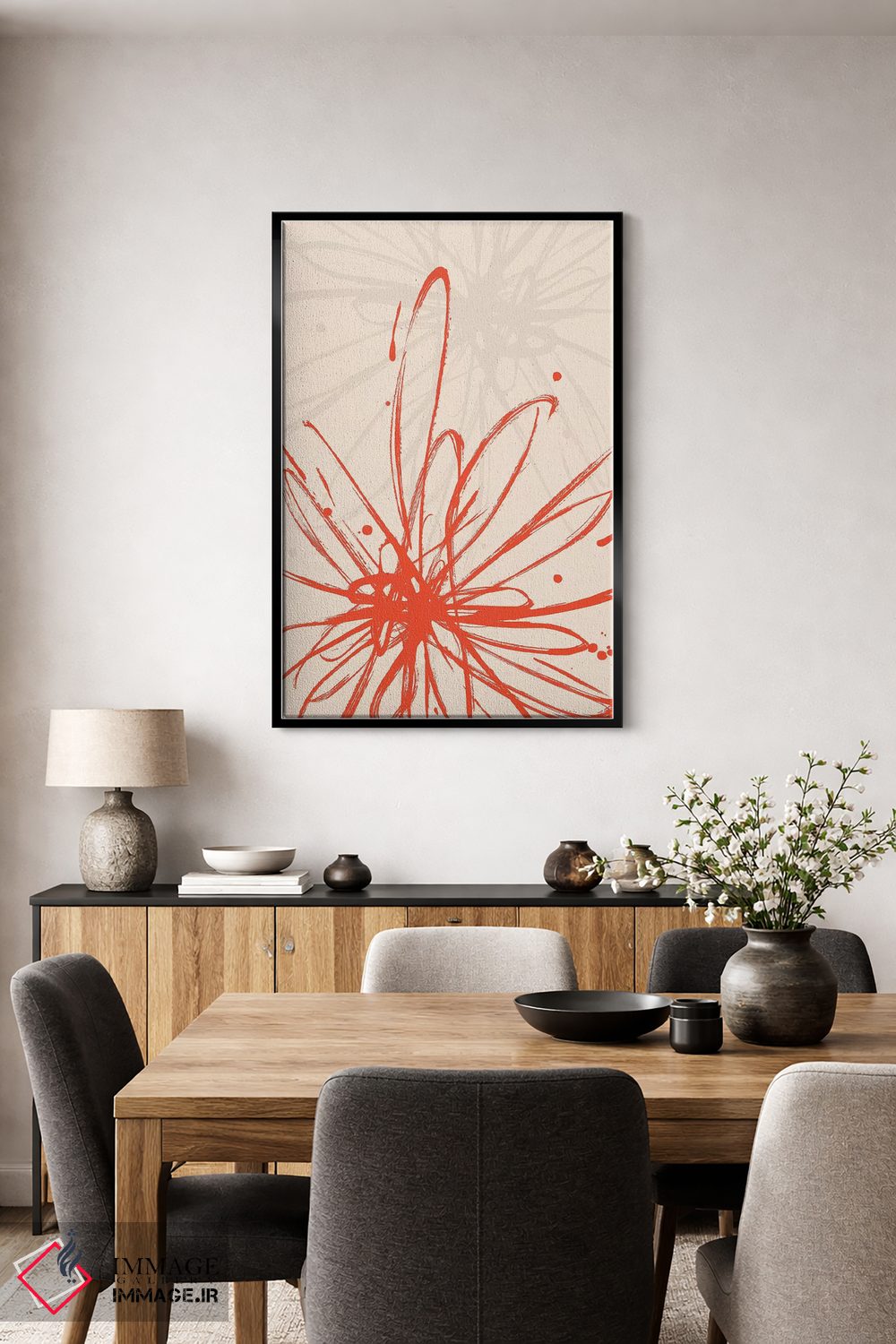 تابلو مینیمال انفجار نارنگی شماره ۱ اثر ال. هیویت - D4B