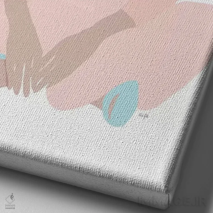 تابلو مینیمال یاس اثر لیندا گوبتا - نمای نزدیک بافت بوم