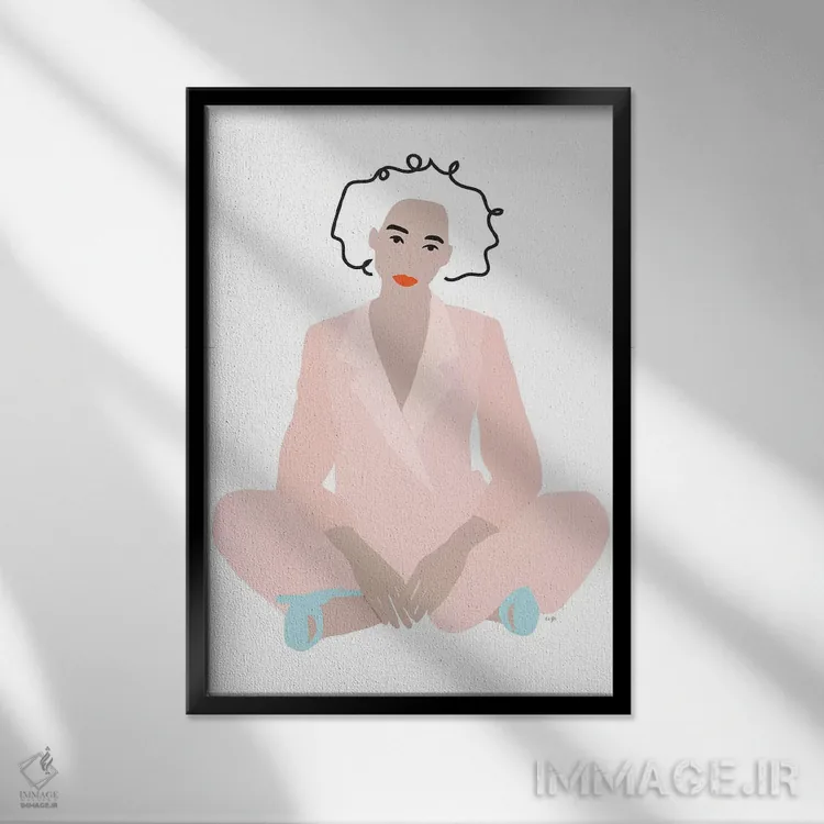 تابلو مینیمال یاس اثر لیندا گوبتا - نمای قابدار مشکی