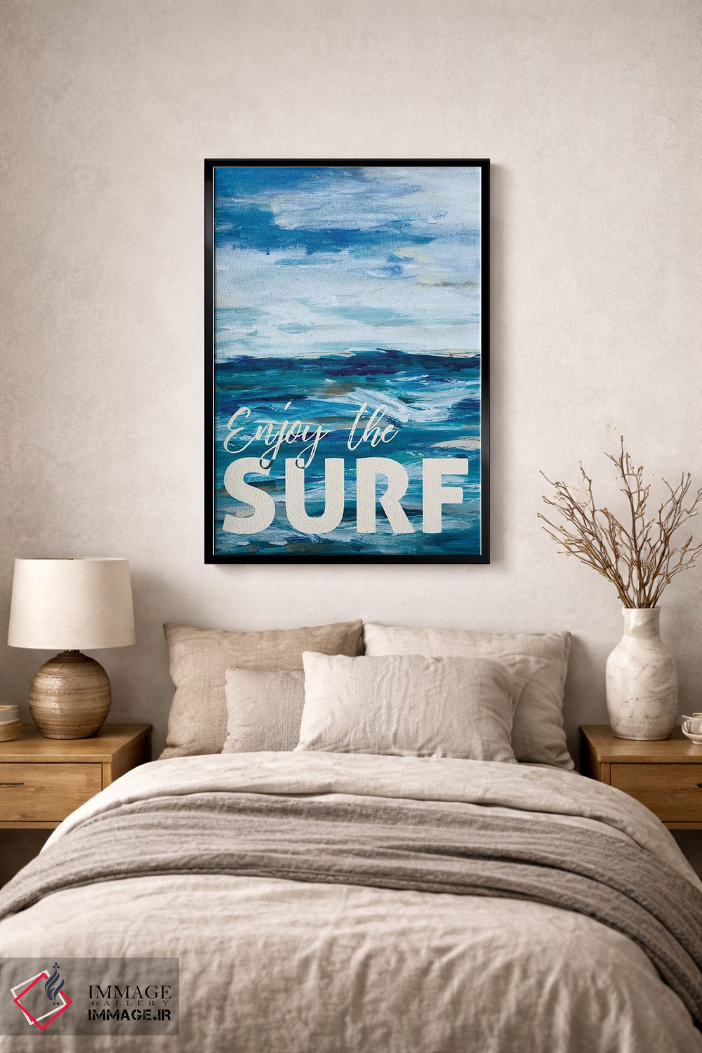 تابلو دکوراتیو از موج سواری لذت ببر اثر ال. هیویت - D1B