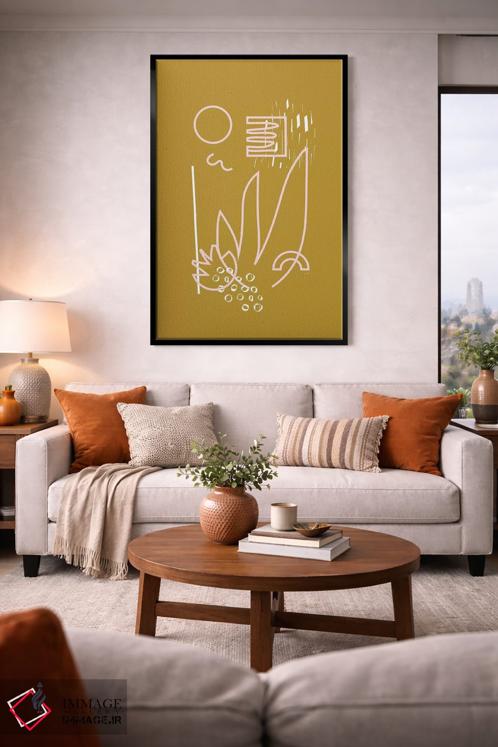 تابلو مینیمال باغ انتزاعی اثر لیندا گوبتا - D1B