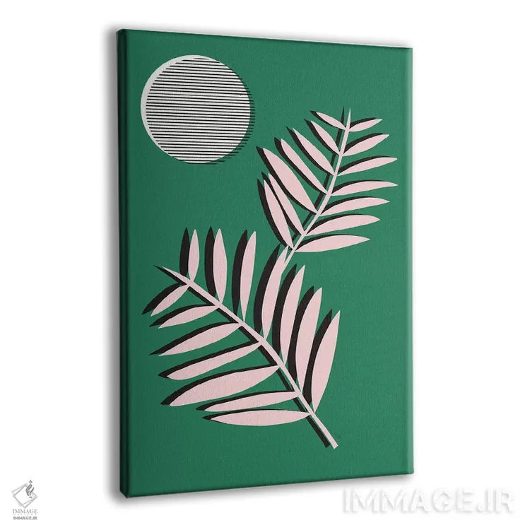 تابلو مینیمال برگ های نخل در مهتاب اثر لیندا گوبتا - نمای پرسپکتیو محصول