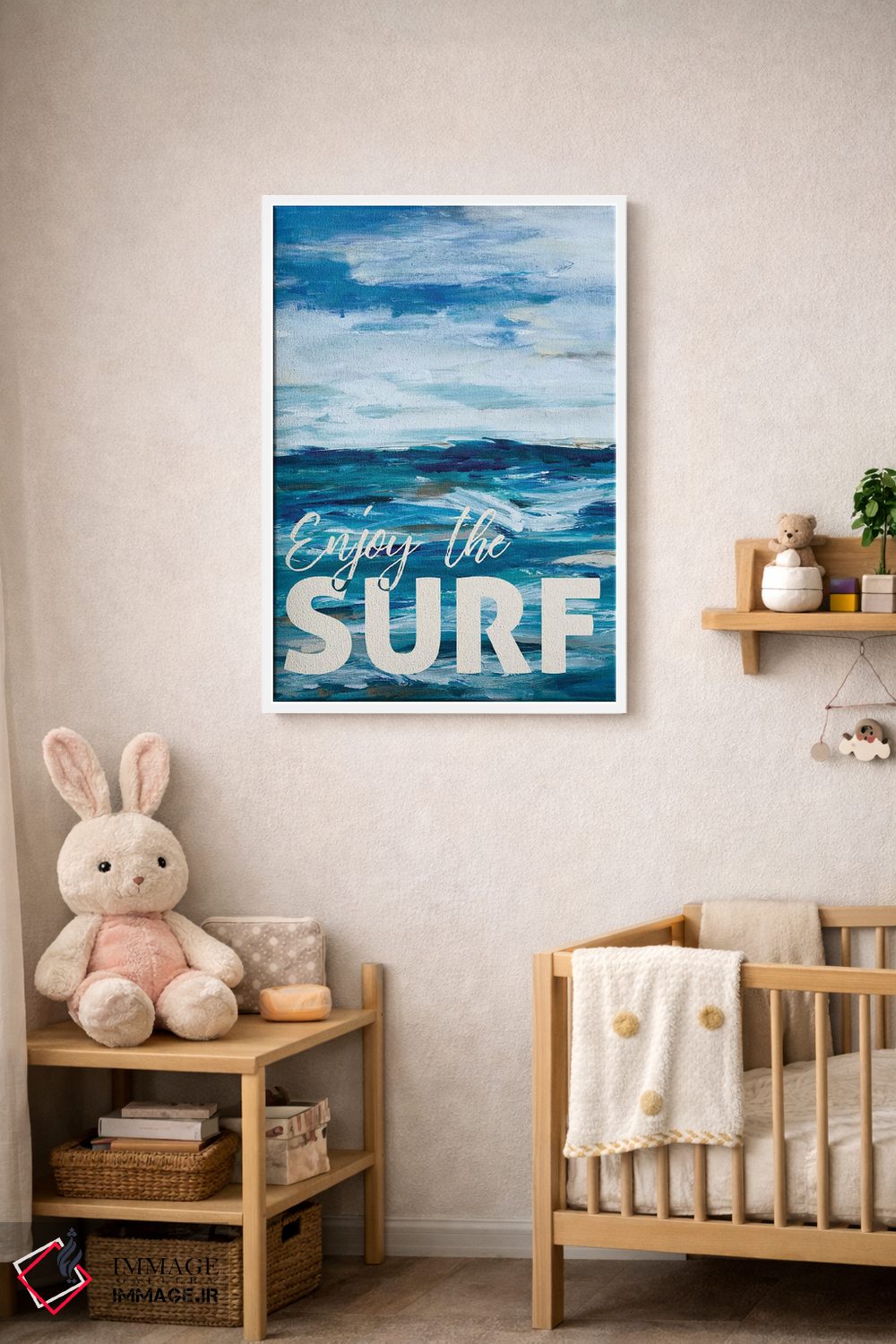 تابلو دکوراتیو از موج سواری لذت ببر اثر ال. هیویت - D3W