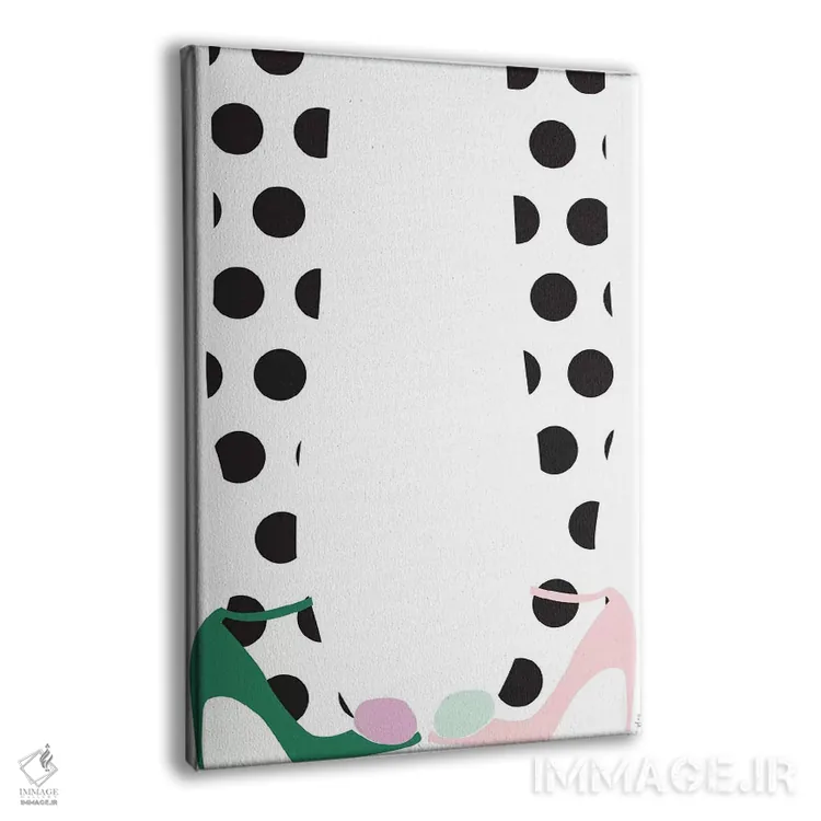 تابلو مینیمال کفش های پاپیونی اثر لیندا گوبتا - نمای پرسپکتیو محصول