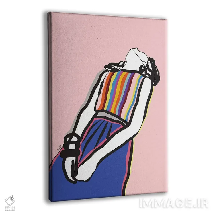 تابلو مینیمال دختر آرام اثر لیندا گوبتا - نمای پرسپکتیو محصول