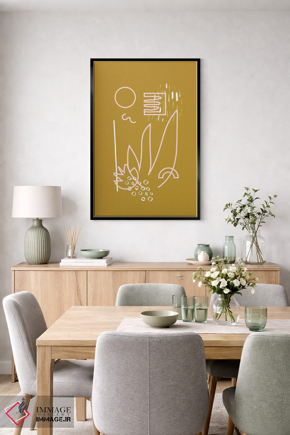 تابلو مینیمال باغ انتزاعی اثر لیندا گوبتا - D6B