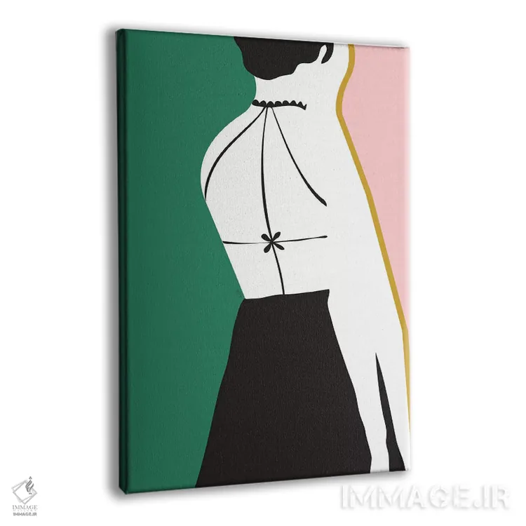 تابلو مینیمال لباس بدون پشت اثر لیندا گوبتا - نمای پرسپکتیو محصول