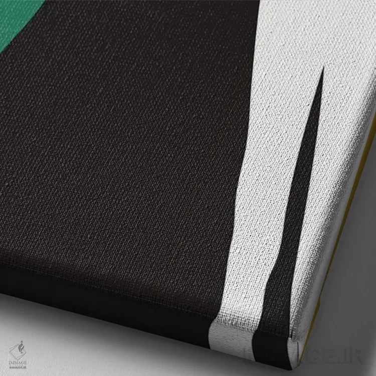 تابلو مینیمال لباس بدون پشت اثر لیندا گوبتا - نمای نزدیک بافت بوم