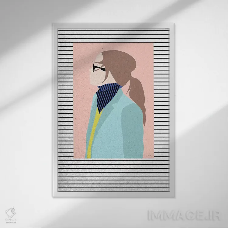 تابلو مینیمال مد خیابانی اثر لیندا گوبتا - نمای قابدار سفید