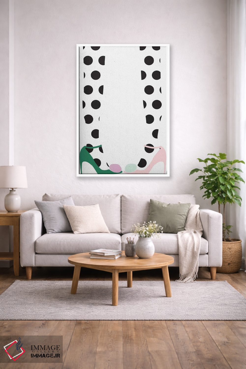 تابلو مینیمال کفش های پاپیونی اثر لیندا گوبتا - D1W
