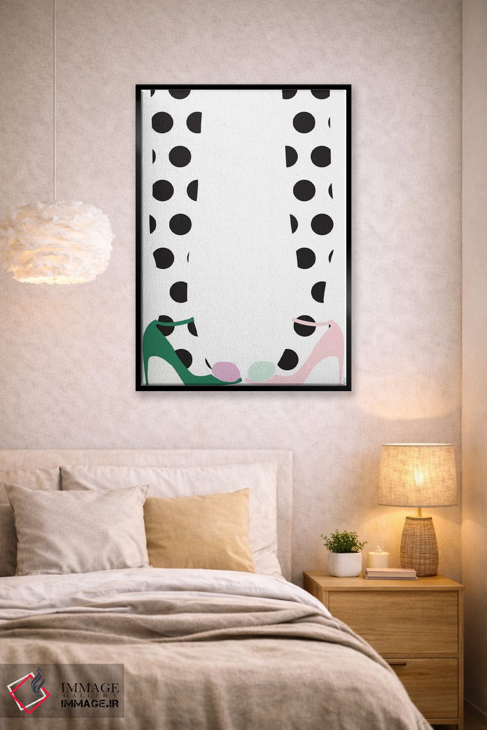 تابلو مینیمال کفش های پاپیونی اثر لیندا گوبتا - D2B