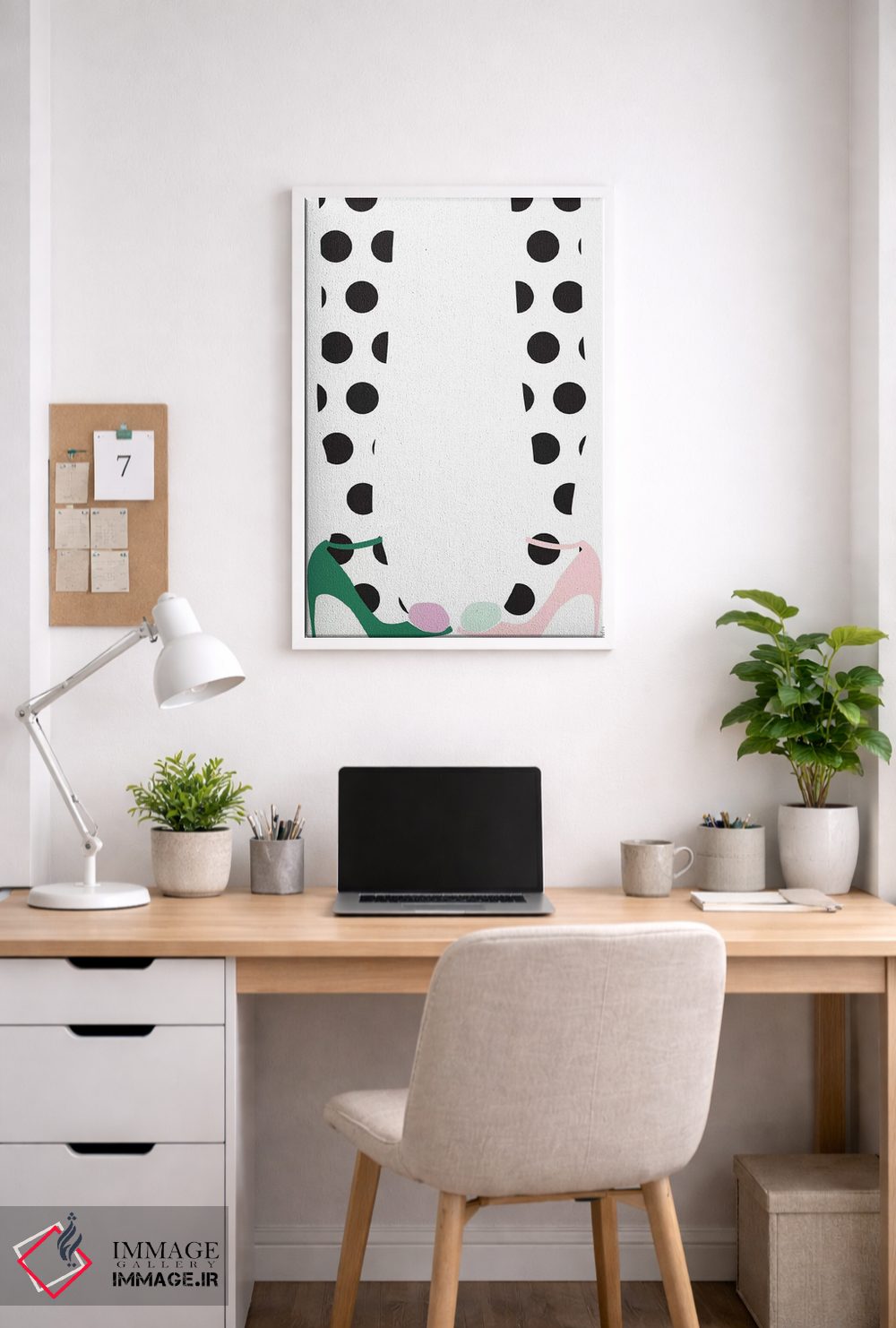 تابلو مینیمال کفش های پاپیونی اثر لیندا گوبتا - D3W