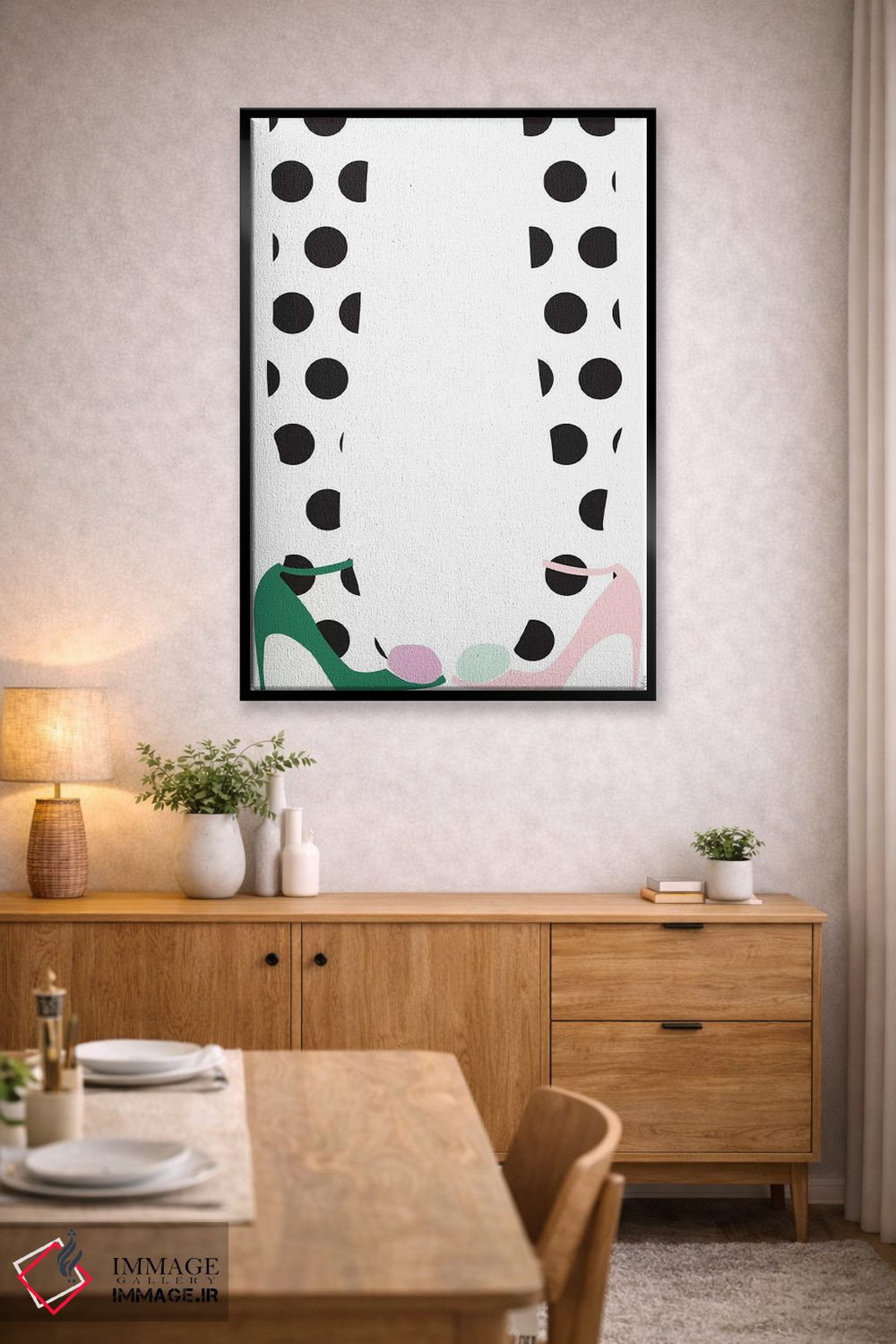 تابلو مینیمال کفش های پاپیونی اثر لیندا گوبتا - D5B