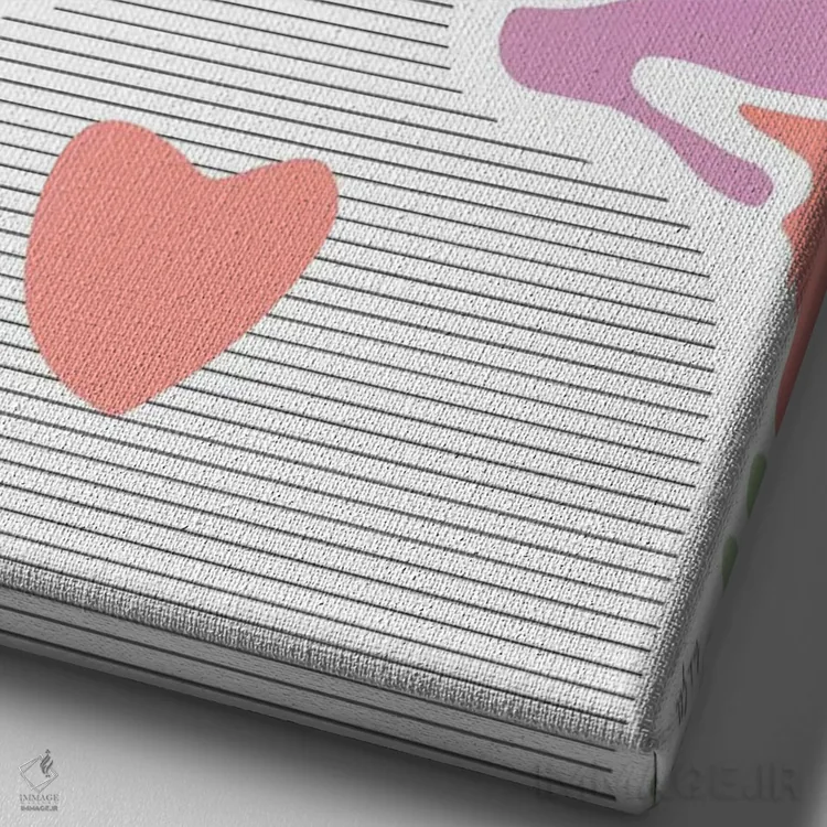 تابلو مینیمال خورشید و ماه اثر لیندا گوبتا - نمای نزدیک بافت بوم