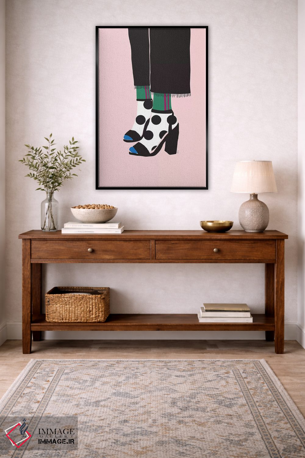 تابلو مینیمال جوراب و پاشنه دار اثر لیندا گوبتا - D3B