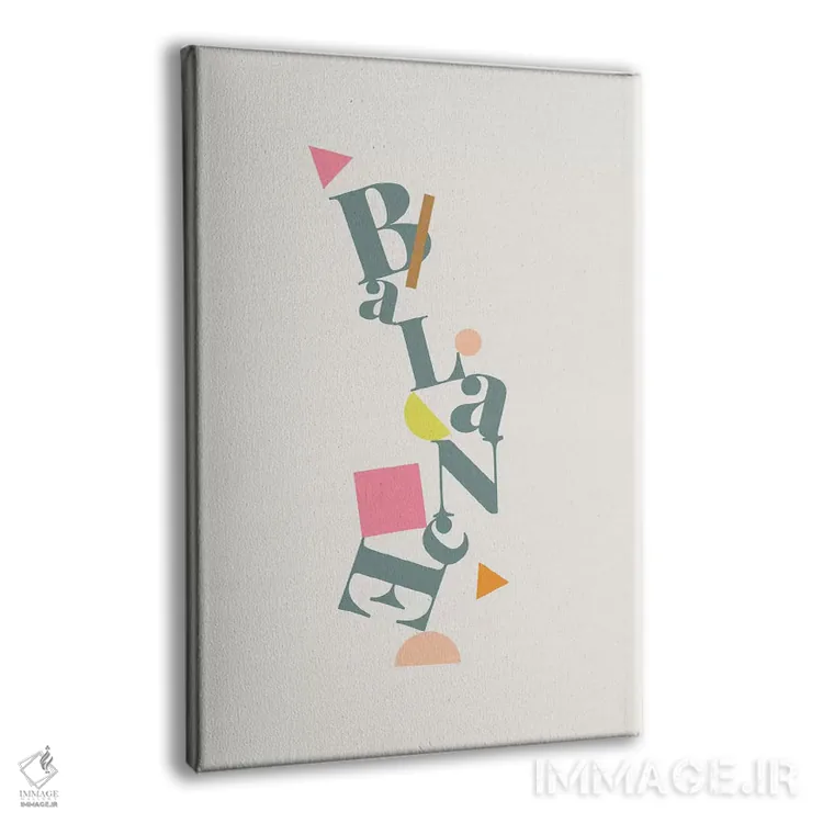 تابلو مینیمال تعادل اثر لیندا گوبتا - نمای پرسپکتیو محصول