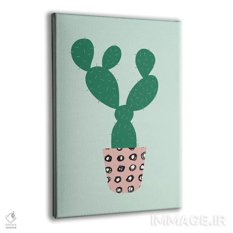 تابلو مینیمال کاکتوس اثر لیندا گوبتا - نمای پرسپکتیو محصول