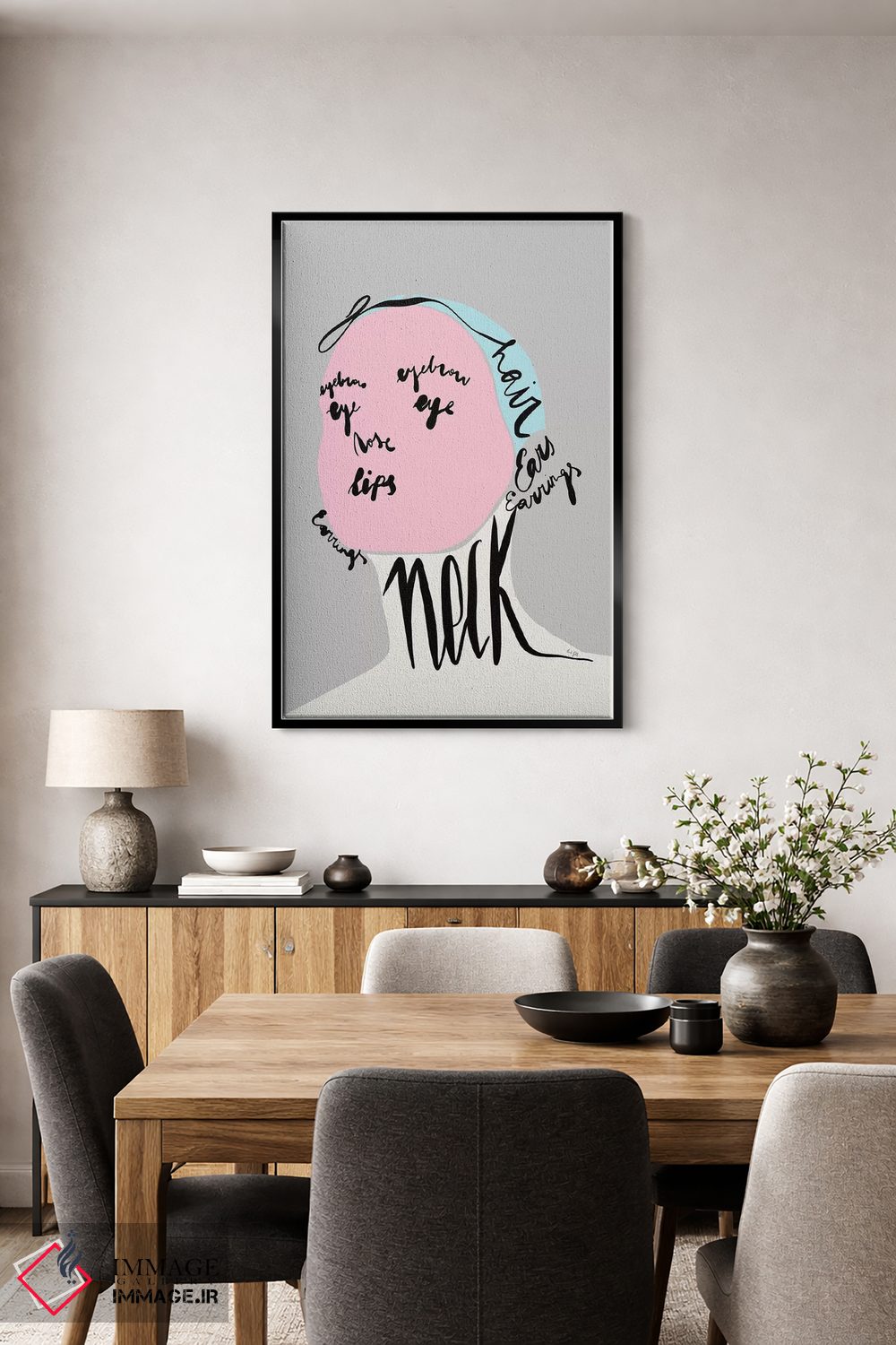 تابلو مینیمال هجی کردن چهره او اثر لیندا گوبتا - D4B