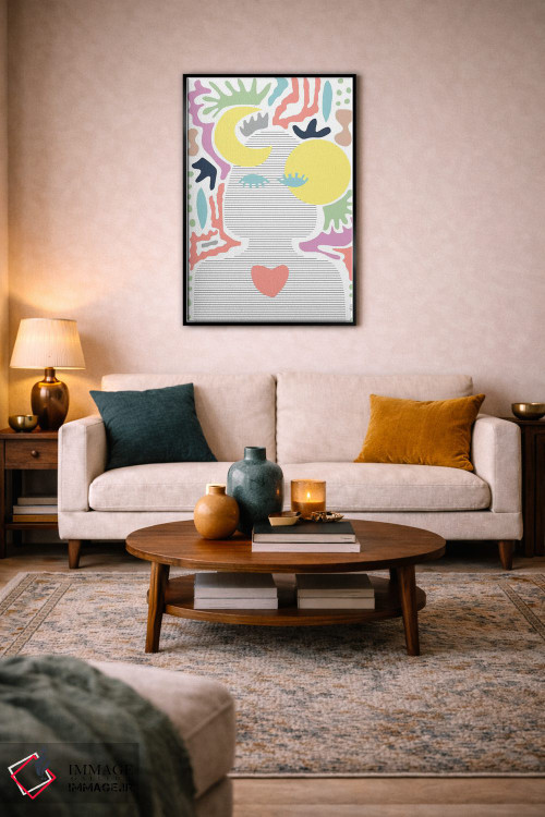 تابلو مینیمال خورشید و ماه اثر لیندا گوبتا - D4B