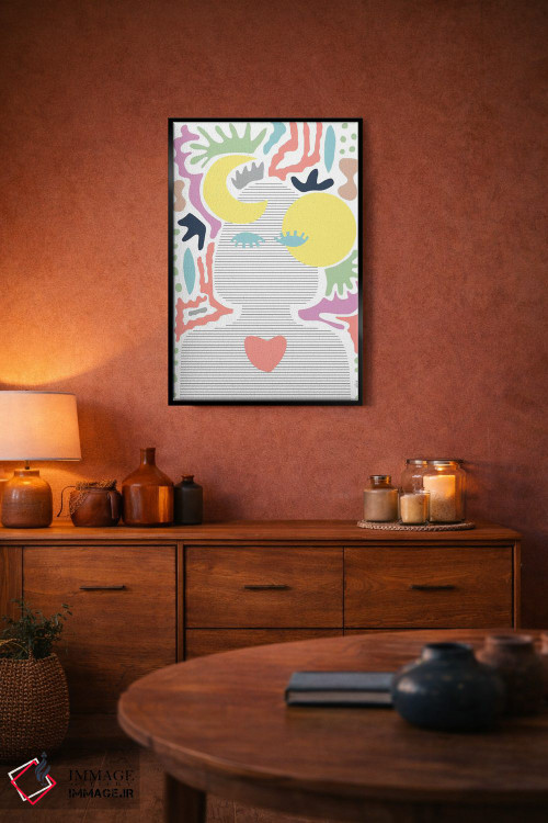 تابلو مینیمال خورشید و ماه اثر لیندا گوبتا - D5B