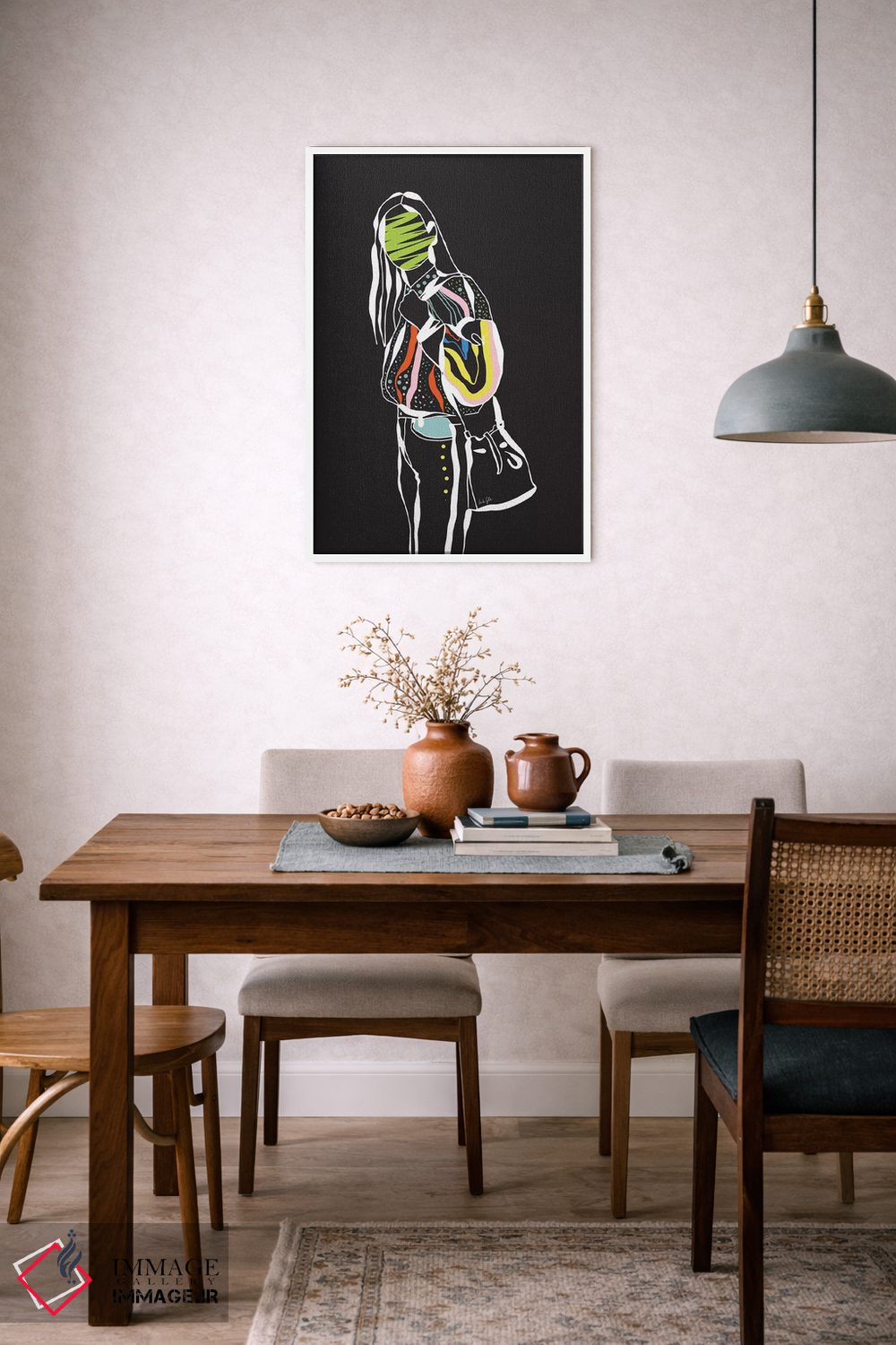 تابلو مینیمال دختر مدرن اثر لیندا گوبتا - D4W