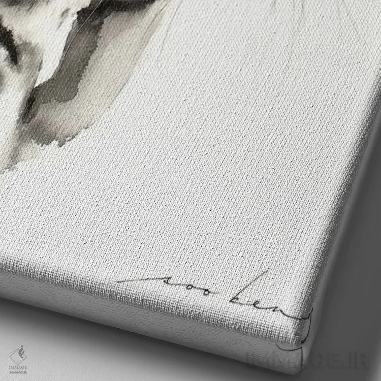 تابلو دکوراتیو راه رفتن گربه ۵ اثر سو بنگ لیم - نمای نزدیک بافت بوم