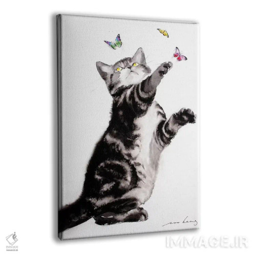 تابلو دکوراتیو اثر پروانه ای - نمای پرسپکتیو محصول