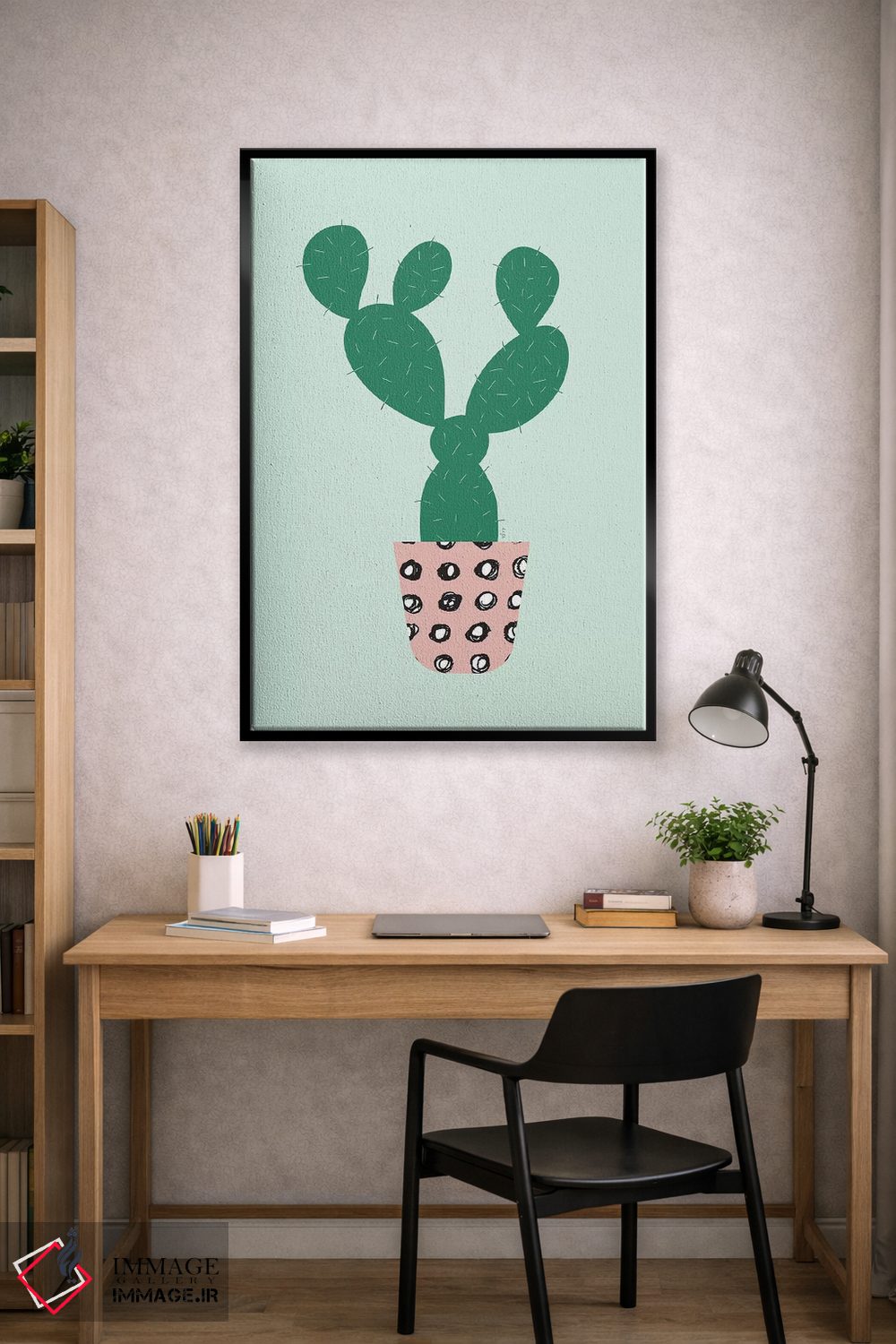 تابلو مینیمال کاکتوس اثر لیندا گوبتا - D2B