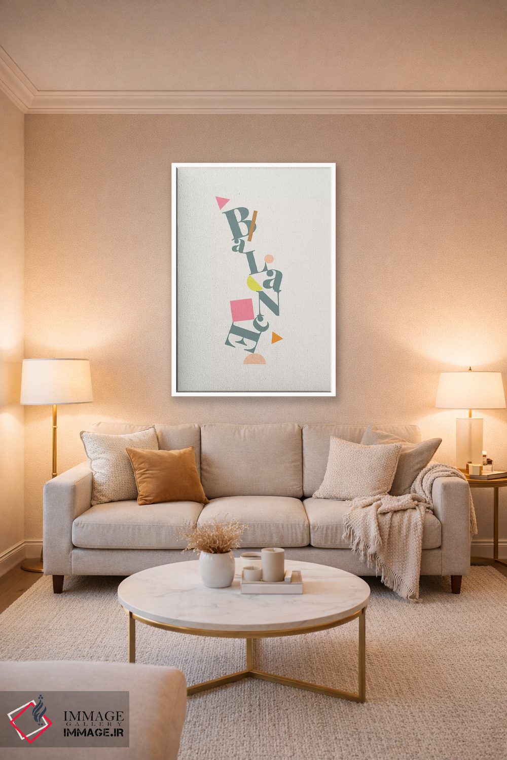 تابلو مینیمال تعادل اثر لیندا گوبتا - D2W