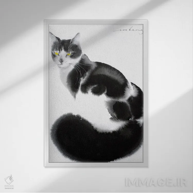 تابلو دکوراتیو ظرافت مخملی اثر سو بنگ لیم - نمای قابدار سفید