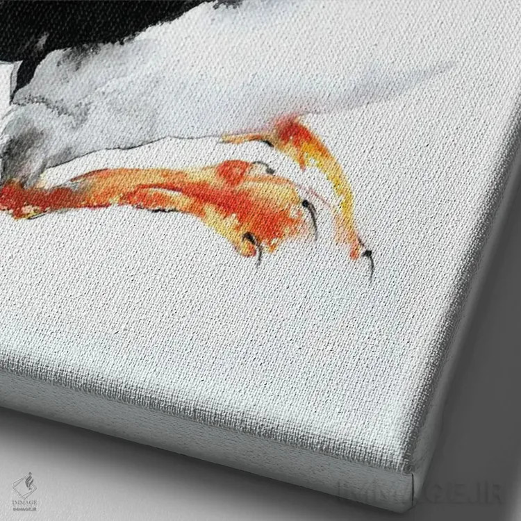 تابلو دکوراتیو زمان استراحت اثر سو بنگ لیم - نمای نزدیک بافت بوم