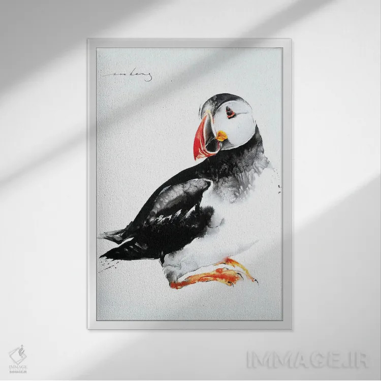 تابلو دکوراتیو زمان استراحت اثر سو بنگ لیم - نمای قابدار سفید