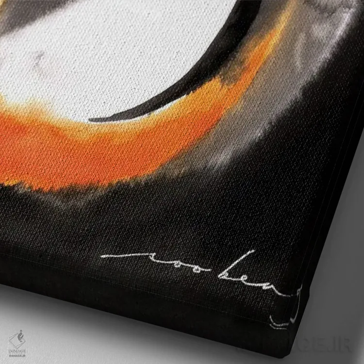 تابلو دکوراتیو نشان عشق ۲ اثر سو بنگ لیم - نمای نزدیک بافت بوم