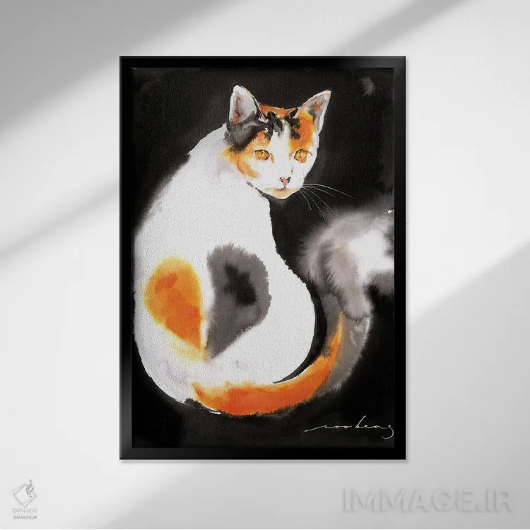 تابلو دکوراتیو نشان عشق ۲ اثر سو بنگ لیم - نمای قابدار مشکی