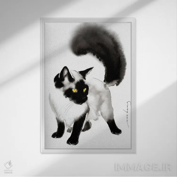 تابلو دکوراتیو ظرافت مخملی ۲ اثر سو بنگ لیم - نمای قابدار سفید