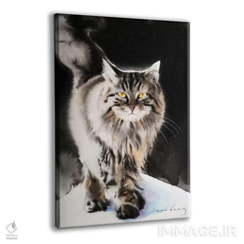 تابلو دکوراتیو راه رفتن گربه ۳ اثر سو بنگ لیم - نمای پرسپکتیو محصول
