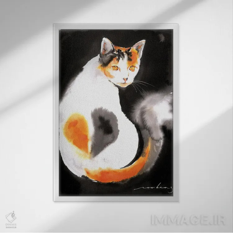 تابلو دکوراتیو نشان عشق ۲ اثر سو بنگ لیم - نمای قابدار سفید