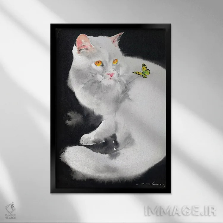 تابلو دکوراتیو لحظه پروازآمیز اثر سو بنگ لیم - نمای قابدار مشکی