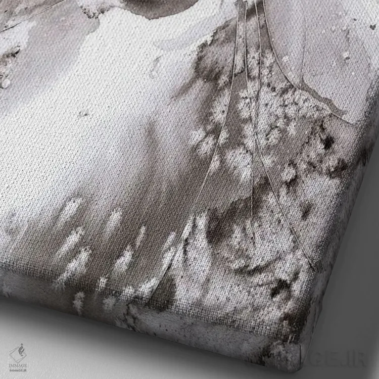 تابلو دکوراتیو گربه باحال اثر سو بنگ لیم - نمای نزدیک بافت بوم