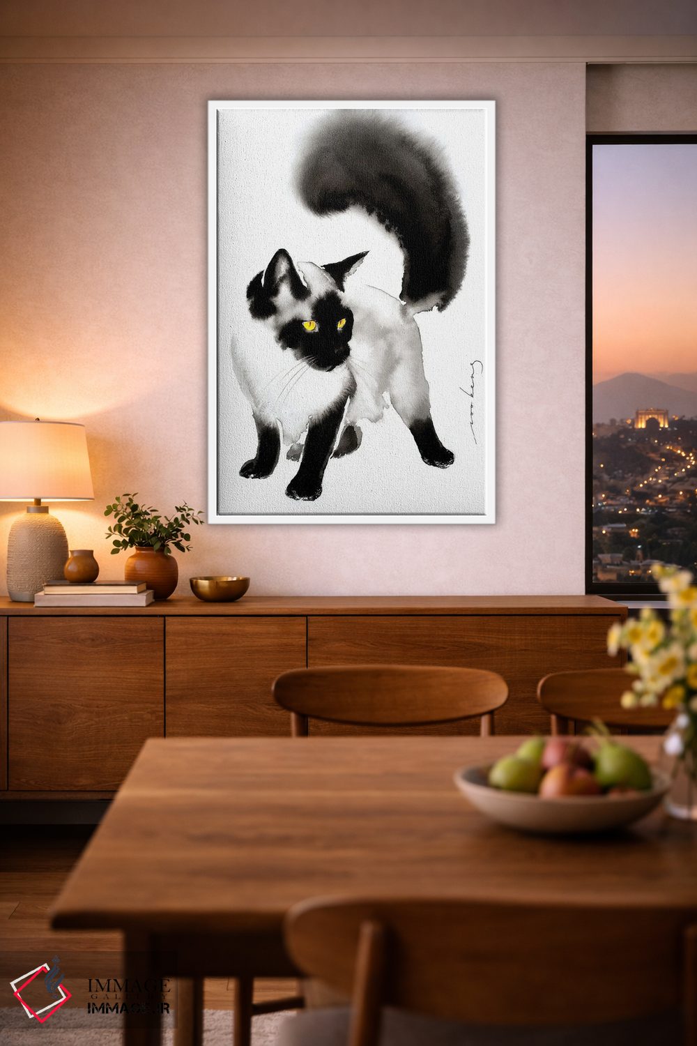 تابلو دکوراتیو ظرافت مخملی ۲ اثر سو بنگ لیم - D1W