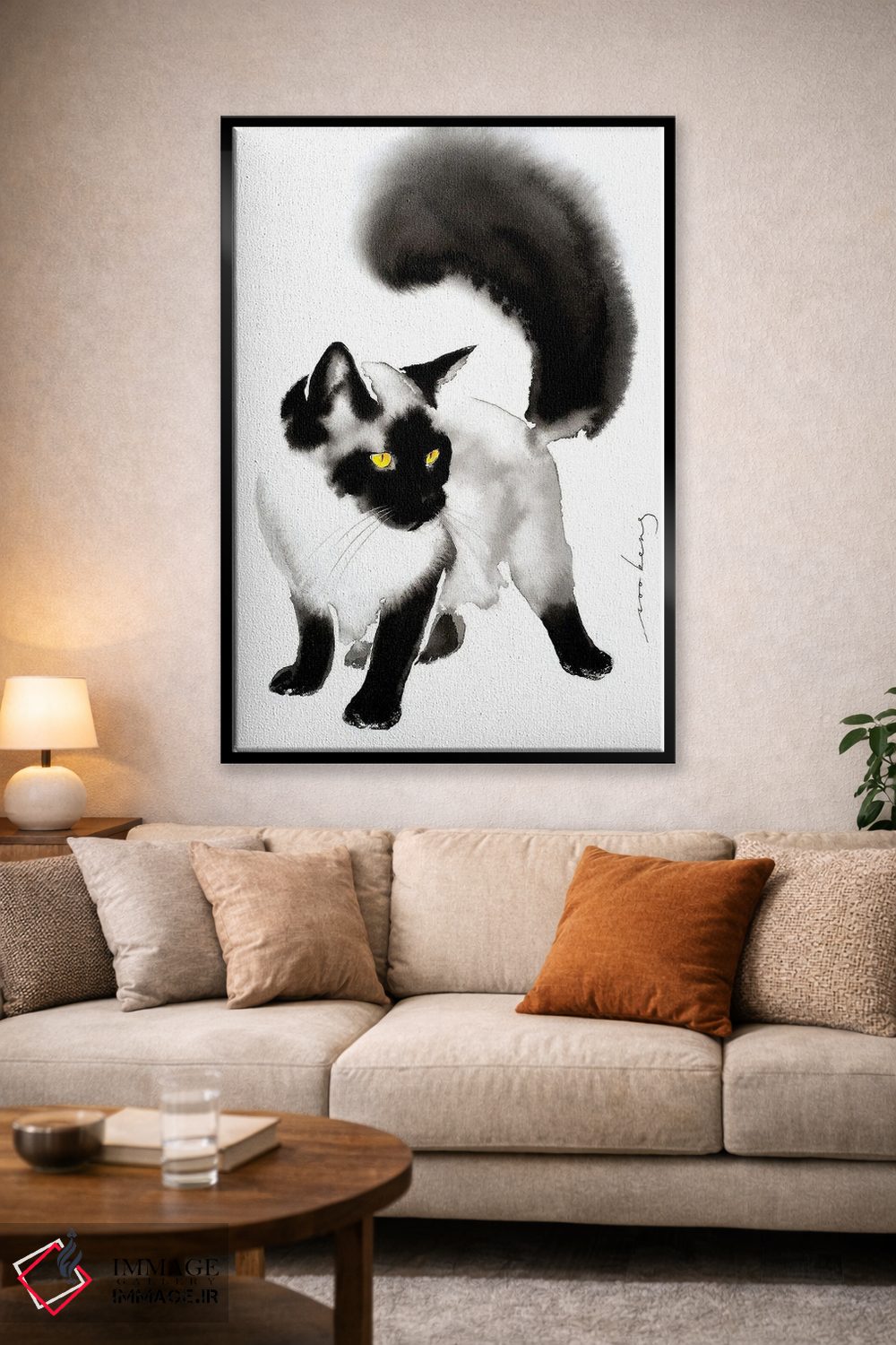 تابلو دکوراتیو ظرافت مخملی ۲ اثر سو بنگ لیم - D2B