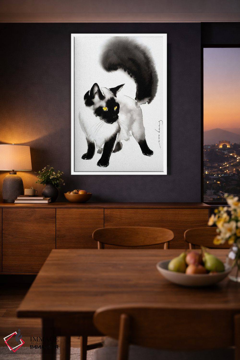 تابلو دکوراتیو ظرافت مخملی ۲ اثر سو بنگ لیم - D3W