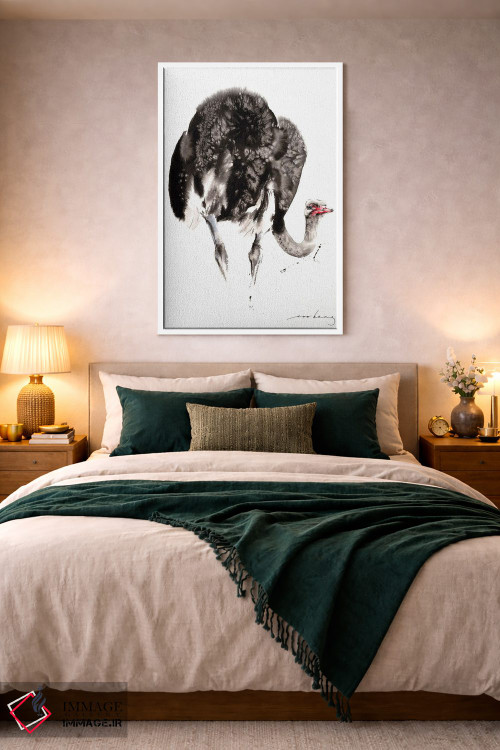 تابلو دکوراتیو شترمرغ اثر سو بنگ لیم - D3W