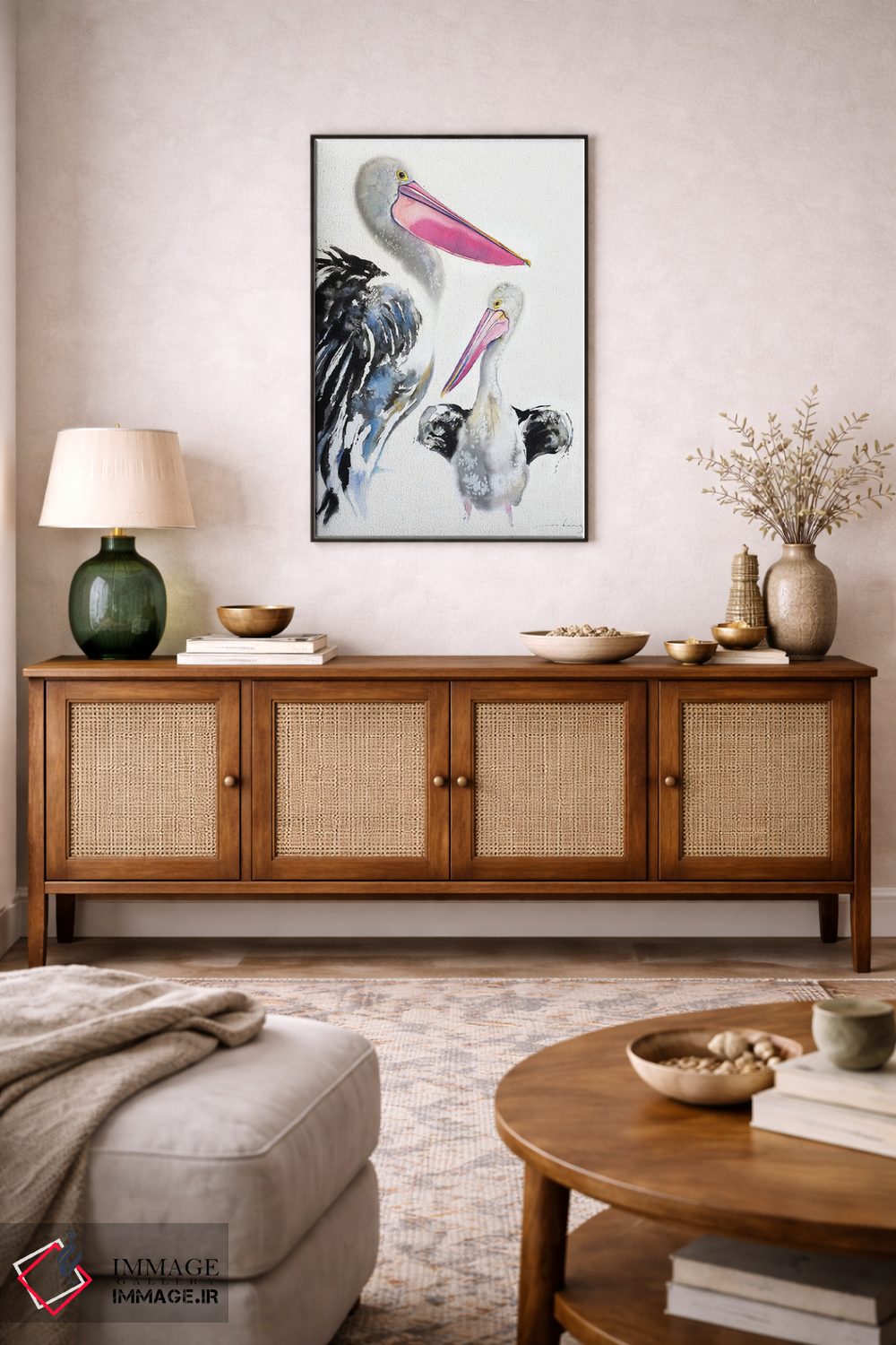 تابلو دکوراتیو پلیکان باوقار اثر سو بنگ لیم - D3B