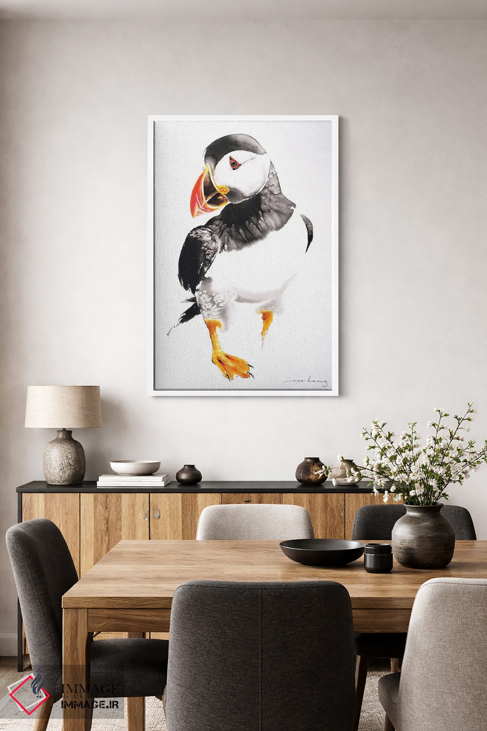 تابلو دکوراتیو پافین ۳ اثر سو بنگ لیم - D3W